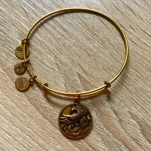 Gold Alex and Ani Phoenix Bangle